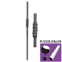 Forged rod - pole P/030-25, h1200mm