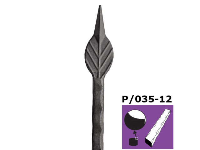 Forged spear h155, b35, n12x12mm