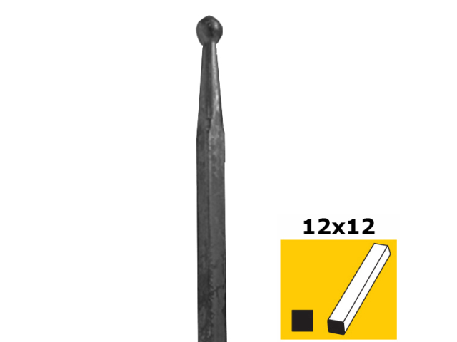 Pole with ball h150, b15, n12x12mm