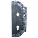 Decorated gate plate - right, 265x105, t3mm, 85mm