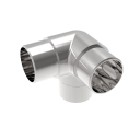 Polished, direct stainless steel flush angle - 90°