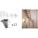 Staircase SEGMENT NS270 set Vmax 2500mm Vmin 2260m