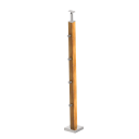 Beech square pole(BEECH)JP 40x40mm, 4xd12mm H900