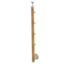 Oak pole D50/4xD12mm, h=90cm, BK-flat surface