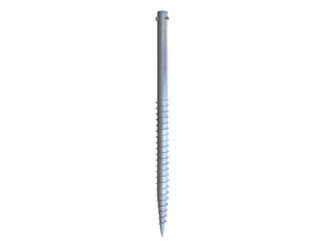 Ground screw 76x3,0x1600mm, 3xM16