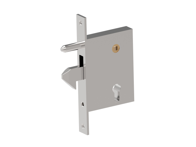 Lock for sliding gate with counterpart 72x60mm