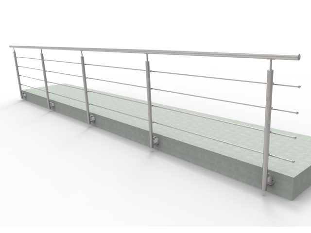 Stainless railing, AISI304, 6000x900mm, BR