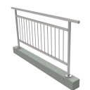 Vertical railing VR AISI304, D42,4/d12vertical/H10