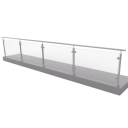 Glass railing, 5350x1000mm