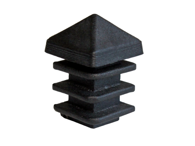 Fekete PVC-beütős prizmatető 12x12mm-PVC