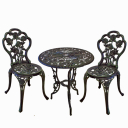 Kuty produkt Al-set, 2 x chair, 1 x table, black,