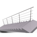 Railing AISI304-polished, VR STAIRS AISI304, D42,4