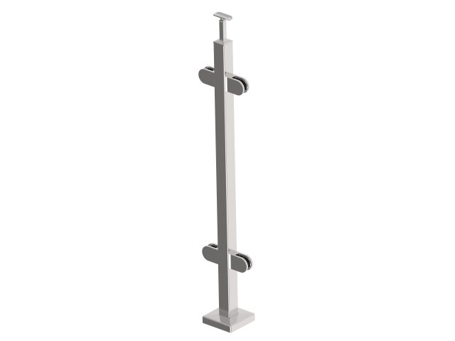 Stainless steel pole, VK-straight AISI304, 40x40x2