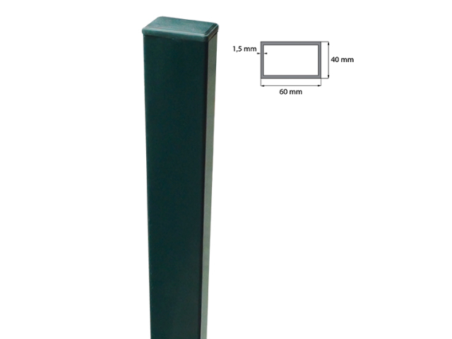 Stĺpik 60x40mm ZnPVC 2400mm zelená