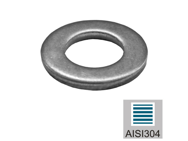 Plain washer - stainless steel, AISI304, M10mm