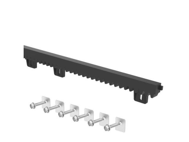 Toothed steel rack PVC+Fe,27x20mm,L1m,max 700kg