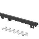 Toothed steel rack PVC+Fe,27x20mm,L1m,max 700kg