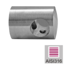 Crossbar holder left AISI316, d12/40x40x2mm