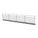 Glass railing, 5350x1000mm, BR