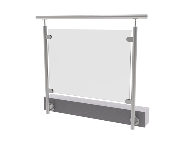 Glass railing, 1504x1000mm, BR
