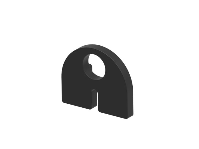 Rubber inlay for glass clamp