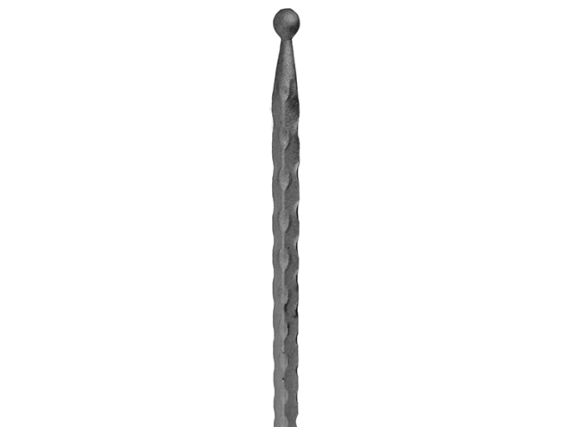 Pole with ball h350, b15, decorated 12x12mm