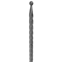 Pole with ball h350, b15, decorated 12x12mm