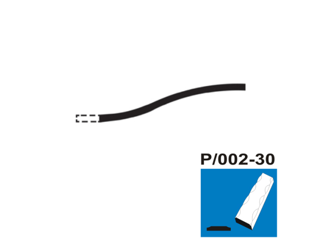 Fačeta P/002-30x5, p200, L1925mm