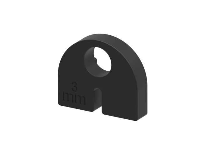 Rubber inlay for glass clamp