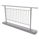 Vertical railing VR AISI304, D42,4/d12vertical/H10
