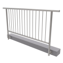 Vertical railing BR AISI304, D42,4/d12vertical/H10