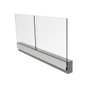 Glass railing, aluminium profile, BR AL/16,76/H100