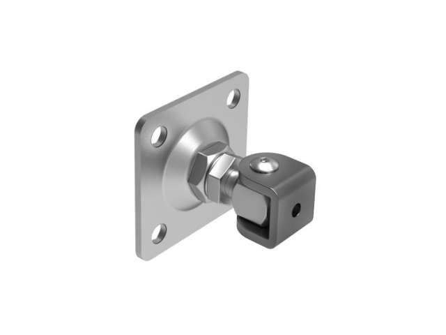 Adjustable hinge with anchoring flange Zn, M20