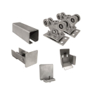 INOX set for cantilever gate up to 6,5m 76x76mm