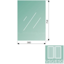 Clear, laminated glass