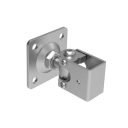 Adjustable hinge with anchoring flange Zn, M16, 80