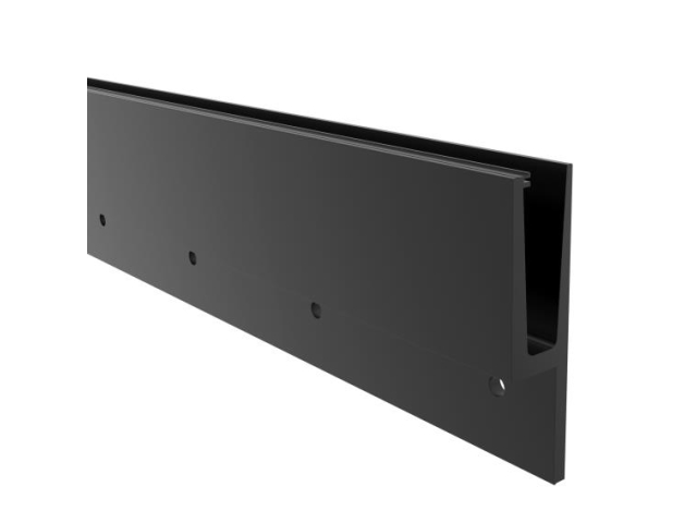 Aluminium profile for glass railing -side mounting