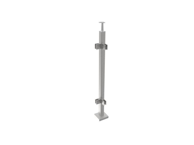 Stainless steel pole, upper anchoring, straight AI