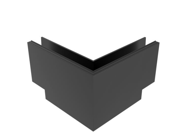 Alumínium profil - külső sarok (fekete)