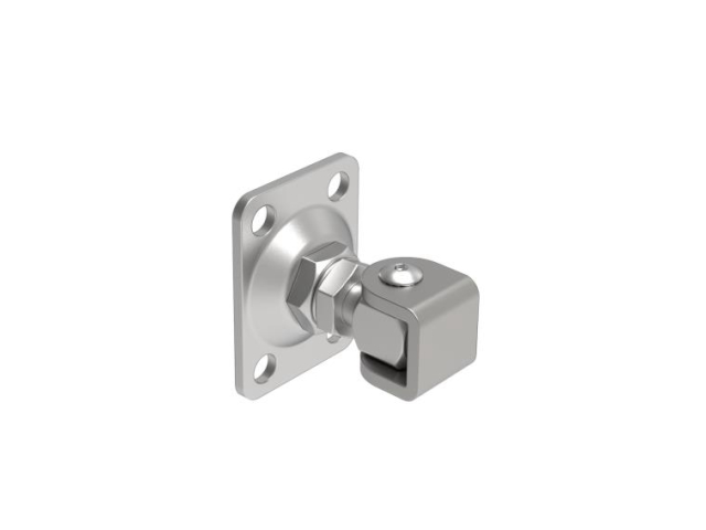 Adjustable hinge with anchoring flange M16, 80x80