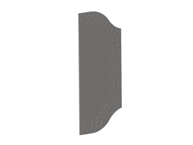 Decorated gate plate 265x105, t3mm