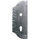 Decorative plate for gates 265x105, t3, a90, D19mm