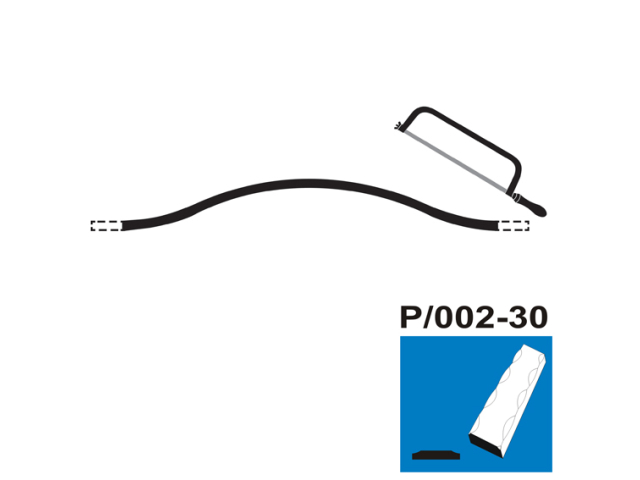 Fačeta naklepaná P/002B-30x5, P200, L1000-1300mm